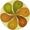 thumbnail image 1 of Ahgly Company Tapis d'Intérieur Lavables en Machine, Ronds, Transitionnels, Jaune Vif, Ronds de 6 Pi, 1 of 7