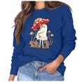 thumbnail image 1 of AYA Sweatshirts for Teen Girls Letter Print Hoodless Long Sleeved Pullover With Pockets, 1 of 5