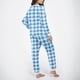 thumbnail image 5 of Conjunto de top y pantalones de poliéster con bolsillos largos y estampado de cuello redondo informal para mujer, 5 of 6