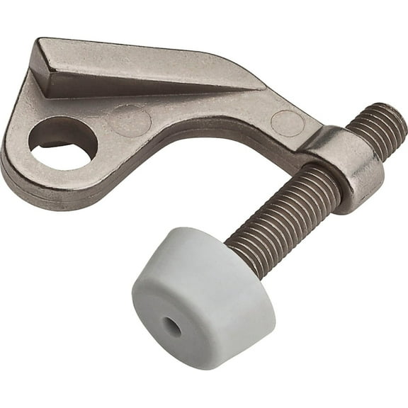 National Hardware N830-278 Hinge Pin Door Stop, 9/32 in Dia Base, Zinc, Satin Nickel