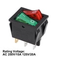 thumbnail image 3 of Double Position Boat Rocker Switch Red Orange Shell Toggle Switch for Boat Car Marine ON/OFF AC 250V/15A 125V/20A, 2pcs, 3 of 4