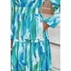 thumbnail image 5 of Vestido PRETTYGARDEN Boho Floral Maxi Azul Otoño 2025 Talle S, 5 of 8