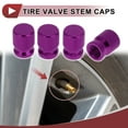 thumbnail image 2 of Unique Bargains 4 Pcs Mesh Pattern Tire Valve Stem Caps Decorative Tyre Valve Dust Covers Aluminum Alloy Purple 16mm, 2 of 7