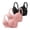 Hot Pink, variant on 3PCS Daisy Bras for Women Wire Free Full Coverage Bralettes Comfort Adjustable Push Up T-Shirt Bra with Extra Extender
