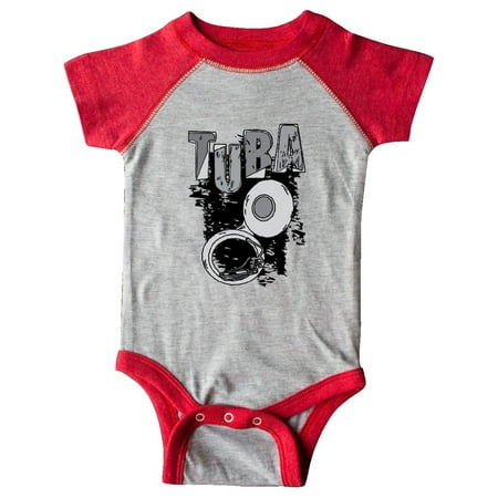 

Inktastic Sketchy Tuba and Text Gift Baby Boy or Baby Girl Bodysuit