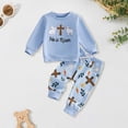 thumbnail image 2 of Sgkm Baby Outfits Girl 2t Girl Clothes Easter Toddler Long Sleeve Spring Summer Clothes Sweatshirts Pants Cute Vocation Clothes Set, 2 of 7