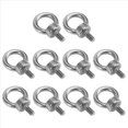 thumbnail image 3 of 10PCS Lifting Eye Bolt Screw 304 Stainless Steel Silver Heavy Duty M6 for Wire Rope Lifting, 3 of 8