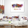 thumbnail image 4 of Designart Mexico City Skyline - Cityscape Throw Pillow - 16x16, 4 of 5