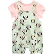 Disney Girls' Minnie Mouse 2 Piece Shortall Set (Baby Girls)