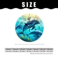 thumbnail image 2 of 14 Inch Wall Clock Battery Operated Silent Clock Decorative for Office, Kitchen, Outdoor, Living Room，Beautiful Dolphin Ocean Sea Coral Reef Style, 2 of 4
