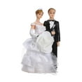 thumbnail image 2 of balikha Wedding Cake Toppers Bride and Groom Cake Decor Sculpture with White Mesh Veils Romantic Couple Statue for Desk Wedding Party Style B, 2 of 9