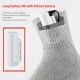 thumbnail image 4 of par de calcetines calefactores eléctricos para hombres y mujeres, calcetines térmicos cálidos extraíbles y lavables, calentadores de pies recargables con banco de energía de 2500 mAh, 4 of 8