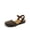 DARK BROWN, variant on Women's Closed Toe Sandals Arch Support Comfort Cork Footbed Flat Sandals Summer Shoes