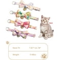 thumbnail image 5 of FurryElves Floral Print Detachable Cat Collar Set - 2-Pack, Cotton Blend, Cute Bell，Adjustable 7.1-12.2in for Boy and Girl Cat, 5 of 6