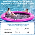 thumbnail image 3 of Danrelax 12FT Sunchill Round Inflatable Float Ring for Adults, Heavy Duty Hammock Pool Lounger with Pump, for Lake, Ocean & Pool, 3 of 8