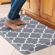 Kitchen Mat and Rugs Cushioned Anti-Fatigue,17.3"x 28",Non Slip Waterproof Ergonomic Comfort Mat for Kitchen, Floor Home, Office, Sink, Laundry, Grey