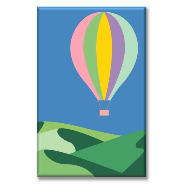 Cuadro Canva Pixtreats listo para Colgar tipo galería Globo Aerostático Volando 50X75 cm