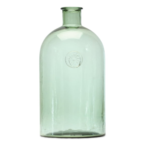 Melrose Glass Bottle Neck Vase - 12" - Sage Green