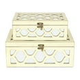 thumbnail image 6 of Cheungs FP-4060-2W Set Of 2 White Wooden Boxes With Front And Top Mirror, 6 of 9