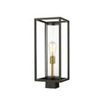 thumbnail image 4 of 1 Light Outdoor Post Mount Lantern In Industrial Style 8 Inches Wide By 20.25 Inches High-Deep Bronze/Outdoor Brass Finish Z-Lite 584Phms-Dbz-Obs, 4 of 5