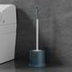 thumbnail image 1 of Juego de cepillos para inodoro | Limpiador de baño compacto con cerdas blandas y mango ergonómico de plástico | Drenaje hueco | Se adapta a superficies cerámicas, plásticas y de vidrio | Gris Azul |, 1 of 6