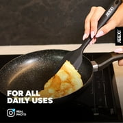6 Pack Black Silicone Spatula Set, Food Grade Silicone Spatula,450°F Heat Resistant Rubber Spatulas, Seamless One-Piece Design, Non-Stick, Baking, Stirring, Kitchen Cooking Utensils