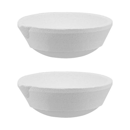 Uxcell 20ml Quartz Silica Crucible Cup for Melting Casting Refining White 2 Pack