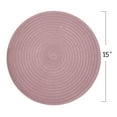 thumbnail image 6 of 15 in Round Woven Vinyl Placemats Set of 4, Modern Non-Slip Insulation Placemat Washable Table Mats for Dining Table, Braided Cotton Place Mats for Kitchen Dining Table Holiday Party – Pink, 6 of 7