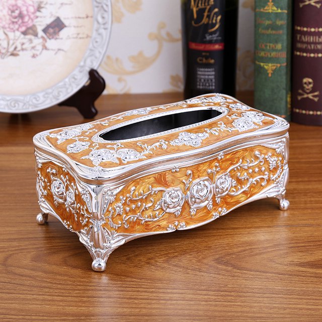Caja de pañuelos creativa de acrílico vintage para sala de estar, caja de papel para hotel, KTV, baño, barra, caja de almacenamiento