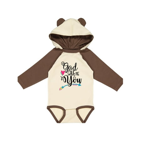 

Inktastic God Gave Me You Arrow and Heart Gift Baby Boy or Baby Girl Long Sleeve Bodysuit