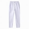 thumbnail image 5 of Ccpelsie Men's Spring Cotton Sweatpants with Pockets Open Bottom Yoga Pants for Men Lounge Pants for Athletic Workout Casual(White,S), 5 of 5