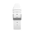 thumbnail image 4 of Bandini Quick Release Leather Watch Band - White - Classic - Slim Replacement Watch Strap for Classic and Smart Watch Bands - Silver Buckle - 18mm Watch Bands for Women and Men, 4 of 6