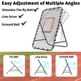 thumbnail image 4 of 7x4 FT Volleyball Rebounder Net，Ultimate Training Equipment for Volleyball & Lacrosse，Enhanced Bouncing System for Volleying, Bumping, Spiking Drills，Multiple Adjustable Rebound Angles(Black）, 4 of 11