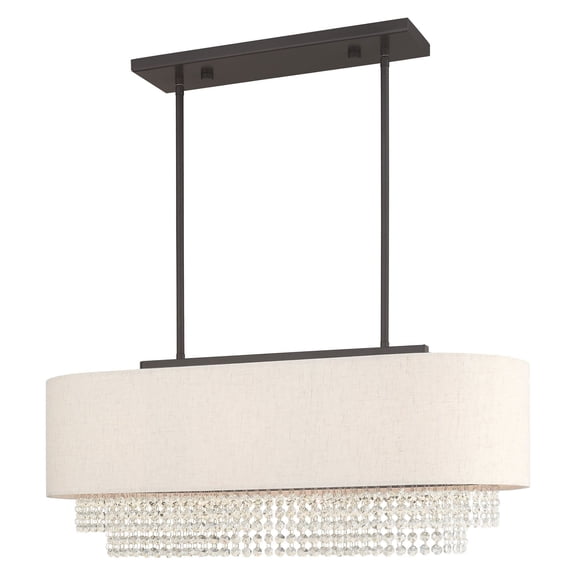 Livex Lighting - Carlisle - 3 Light Linear Chandelier in Contemporary Style -