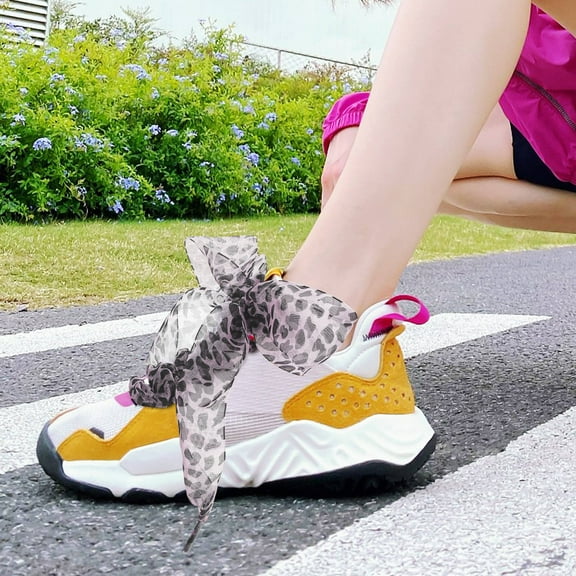 GOOHOCHY  2 Pcs Checkered Shoe Laces Widen Shoelaces Man Work