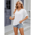 thumbnail image 4 of Blusas Lindas con Mangas Abullonadas para Mujer, Camisetas de Verano Ajustadas con Cuello en V, Blusas de Moda Y2k para Salir, Blusas Casuales, Camisetas Tipo Túnica XL, 4 of 7