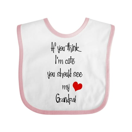 

Inktastic Cute Grandpa Gift Baby Boy or Baby Girl Bib