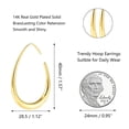 thumbnail image 4 of Alexcraft Teardrop Hoop Earrings for Women - 14k Gold Plated Large Oval Pull Through Hoop Earrings Lightweight Jewelry Gift for Women Teen, 4 of 7