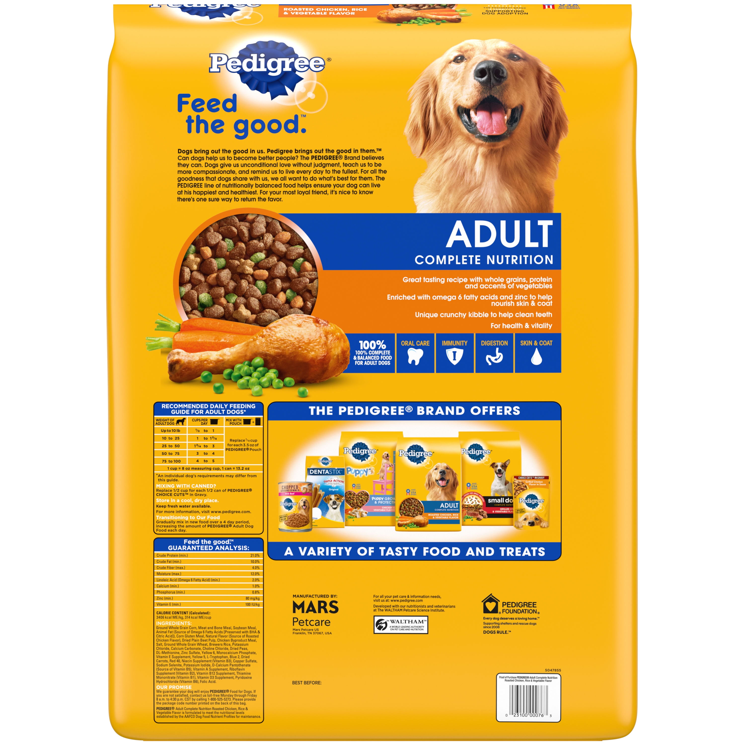 pedigree complete nutrition adult dry dog food roasted chicken