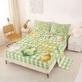 thumbnail image 2 of Erosebridal Easter Floral Rabbit Queen Sheet Sets for Kid, Green Buffalo Bed Set, 4-Piece, 2 of 5