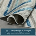 thumbnail image 6 of Well Woven Neema 3'11" x 5'3" Indoor/Outdoor High-Low Stripes Grey Blue Area Rug, 6 of 8
