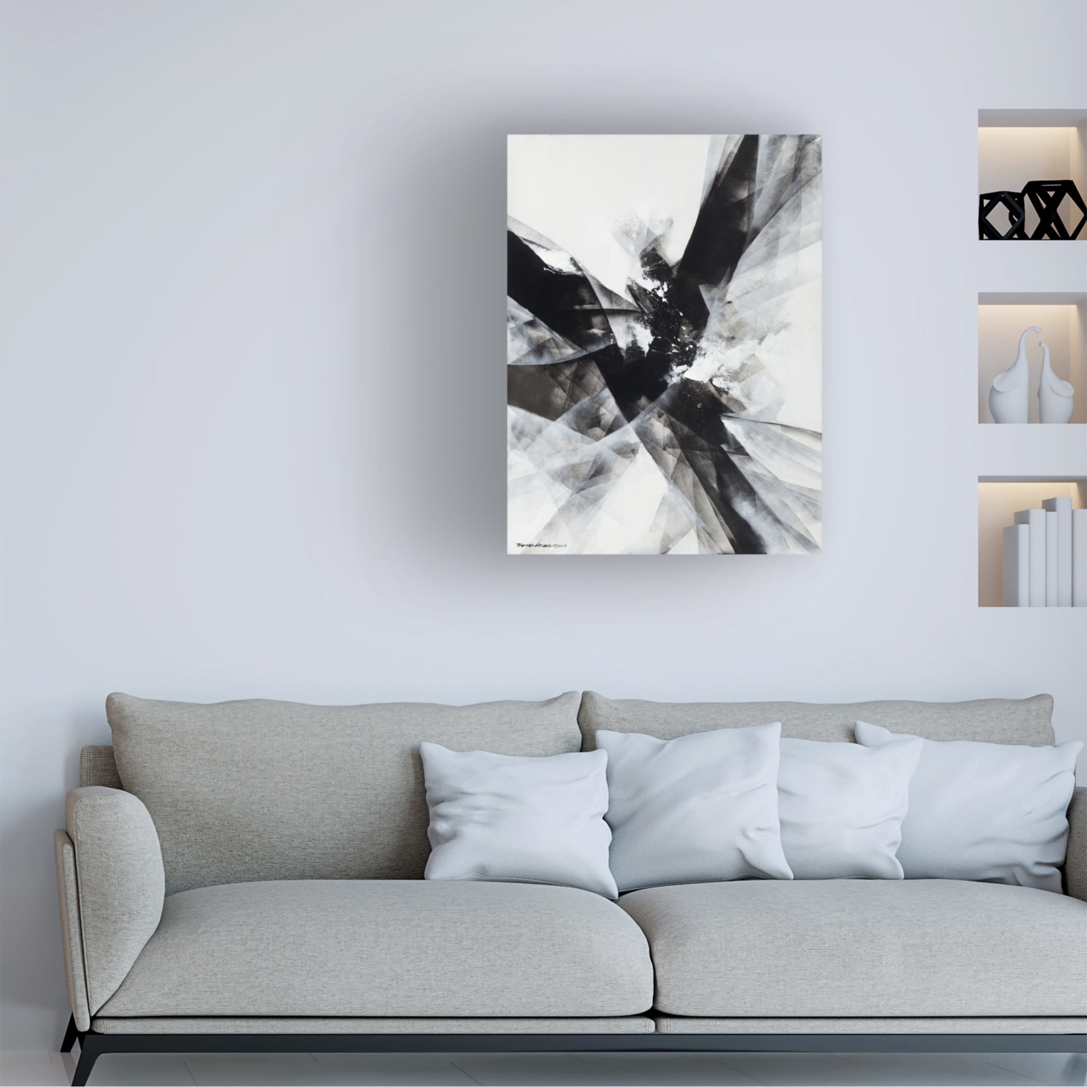 Canvas Wall Art - Thomas Leung 'Crisscross' Wall Art for Living Room, Bedroom, or Office Décor by Trademark Fine Art - 14 x 19 Inches