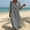 Gray, variant on Women's Solid Midi Dress, Cowl Neck 3/4 Sleeve Button Detail Loose Casual Dress with Side Pockets for Summer Daily Outfits Beige XL(XL)
