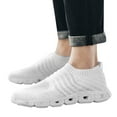 thumbnail image 3 of Sngxgn Men's Walking Shoes Breathable Lightweight Fashion Sneakers Non Slip Sport Gym Jogging Running Shoes(White,41), 3 of 8
