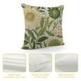 thumbnail image 4 of MLJA  Decorative Throw Pillows Cases Cushion Cover for Sofa Couch Bed,Sunflower Pattern,,Green Cream, 4 of 5