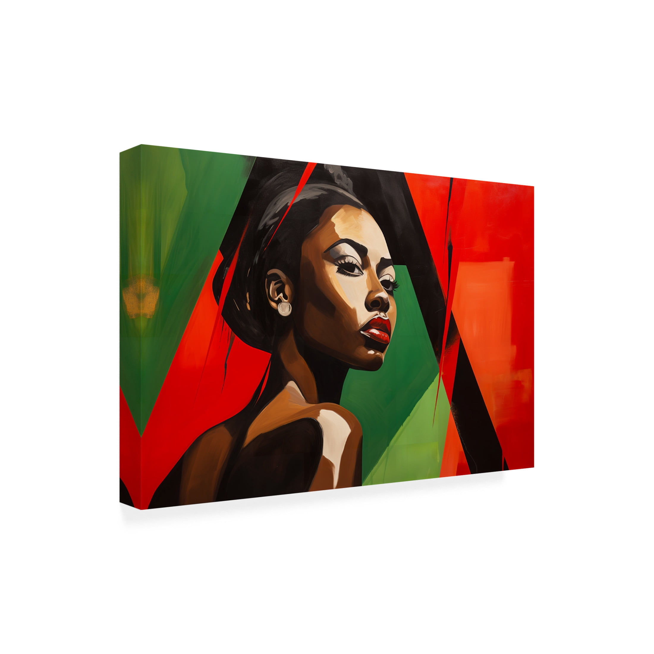 Canvas Wall Art - Ray Heere 'Colorful Model 19' Wall Art for Living Room, Bedroom, or Office Décor by Trademark Fine Art - 47 x 30 Inches