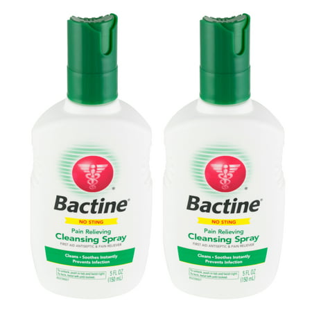 2 Pack Bactine Pain Relieving Cleansing Spray Infection Protection 5