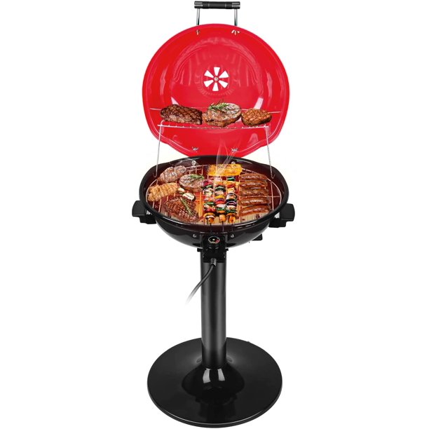 Electric BBQ Grill Techwood 15Serving Indoor/Outdoor Electric Grill for Indoor & Outdoor Use