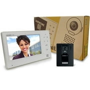 "Aiphone Jos-1a  7"" Touch Button Video Intercom with Video Door Station and Plastic Surface Mount"