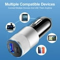 thumbnail image 3 of Cargador Coche Rápido USB Tipo C 3.1A 15W PD Adaptador (plata Negra), 3 of 9